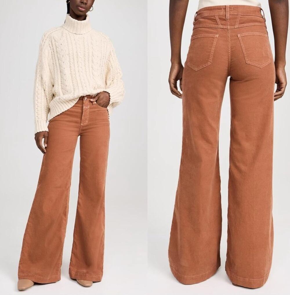 Closed Glow-Up Corduroy Orange Pants Wide Leg Size 30